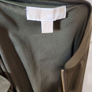 Michael kors Green satin bomber jacket